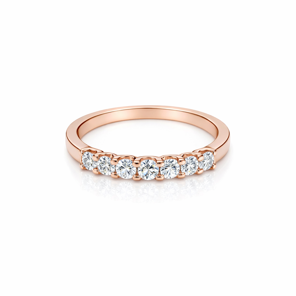 8 Lab diamond Half Eternity Ring Dubai